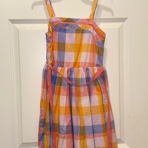 Cat & Jack Orange Purple Pleated Smocked Sundress